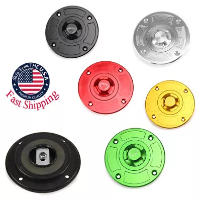 CNC Keyless Gas Fuel Tank Cap Cover Motorcycle For Suzuki GSXR600 750 1997-2003 • $19.94