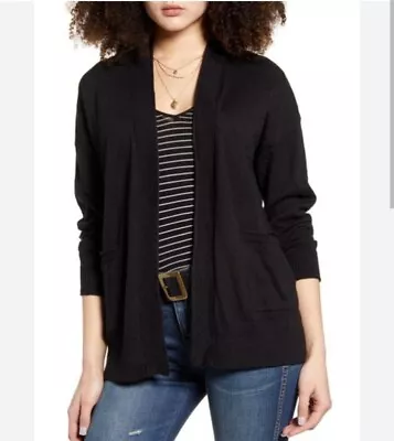 Madewell Bradley Cardigan Sweater Women's Size XS Black Open Front Lightweight  • $19