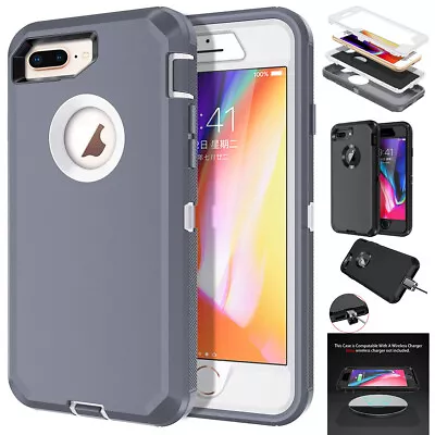$11.99 • Buy For Apple IPhone 7 Plus/8 Plus /7 /8 Heavy Duty Shockproof Case Screen Protector