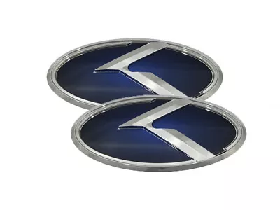 3D K Logo Emblem Blue & Chrome 2pc (Fits: KIA 2009-2013 Forte Koup) • $34.49