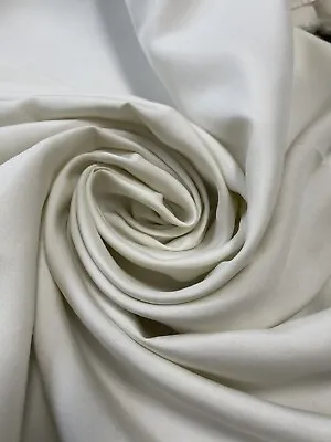 32mommy 100% PURE SILK FABRIC~ 100% Mulberry Silk Heavyweight ~ 45”~Ivory~ UK214 • £24.99