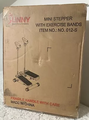 Sunny Health & Fitness Mini Stepper With Exercise Bands New In Box Sealed 012-S • $34.99
