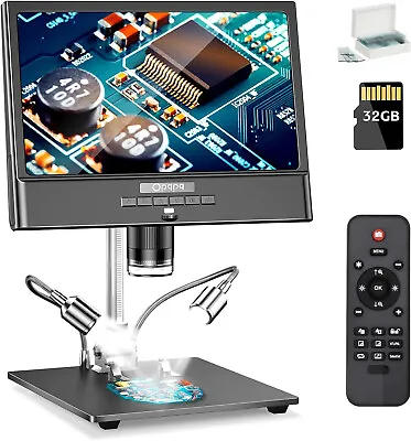 10  1080P Digital Microscope 1600X Coin Magnifier Video Recorder Soldering Bench • $131.12