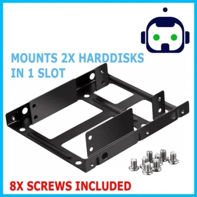 $8.02 • Buy Dual Mounting 2.5  To 3.5  Bay SSD Metal Hard Drive HDD Bracket Adapter Dock G