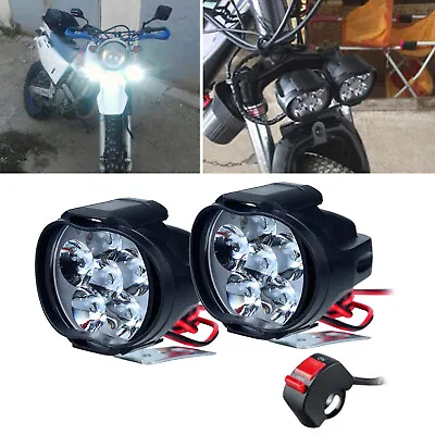 Universal Led Motorcycle  Headlight With Switch  Light • $12.69