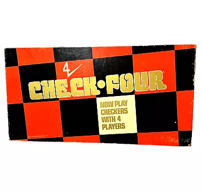 Vintage CHECK FOUR Board Game The Checkers Game For Four Players SEE DESCRIPTION • $4.99