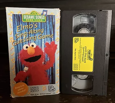 Elmos Sing Along Guessing Game VHS 1991  Sesame Street Henson ~ RARE! • $14