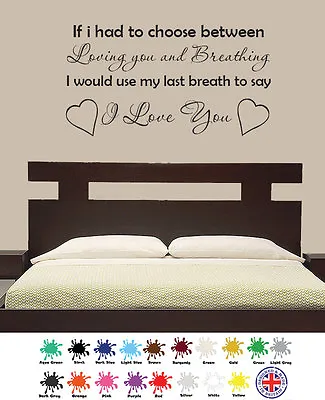 Wall Art Quote Love - Wall Sticker - Inspirational Vinyl Decal Art Home Decor • £6.49