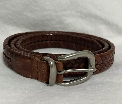 COACH Braided Leather 1 -wide & 42” Long Belt  Mahogany 5922 Near Mint • $48.99