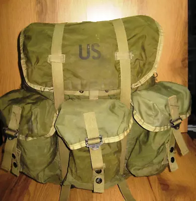 Vintage US Army LC-1 Military Nylon Field Pack Backpack With Metal Frame ALICE • $60