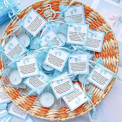 50pcs Tea Light Candles Set For Baby Shower Party Favors Christening Favors ... • $25.18