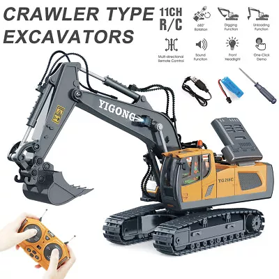 2.4GHz Remote Control Excavator Toy For Kids 1:20 RC Crawler Toy 680° Truck◓ • $51.18