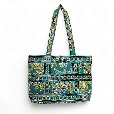 Vera Bradley Women's Blue Green Peacock Tic Tac Tote Retired Print Bag • $22