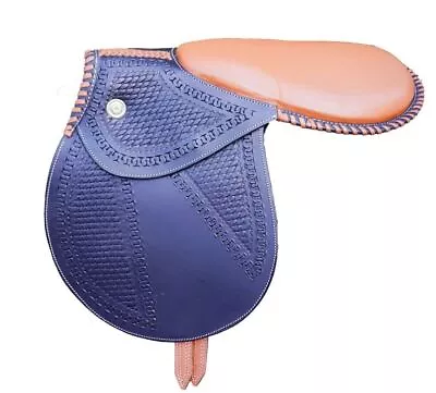 Racing Saddle Exercise  Horse Saddle - Leather - Black Flap SIZE 16  TO 18  • $143.75