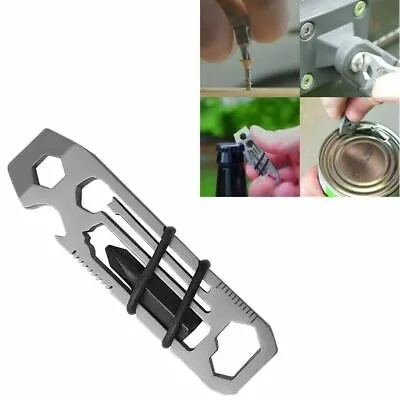 6 In 1 EDC Outdoor Tool Keychain Bottle Opener Wrench Multi-tool - New • $9.95