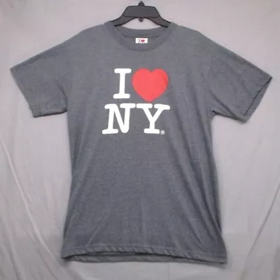 I Love NY Graphic Print T-Shirt Gray Men Size | L • $11.99