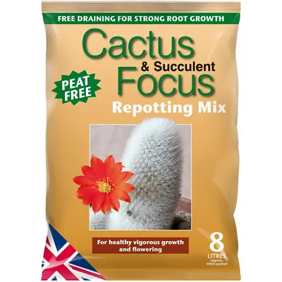 Cactus And Succulent RePotting Mix Compost Soil Peat Free New 8L Size • £9.89
