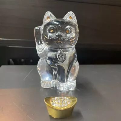 Baccarat Maneki Neko Lucky Fortune Cat Crear Crystal Limited Japan • $268.99