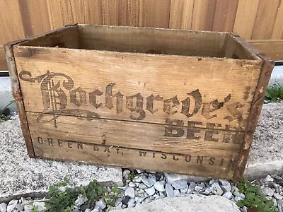 Vintage Wooden Beer Crate Hochgreve’s Brewing Green Bay Wisconsin Wood Box • $111.34