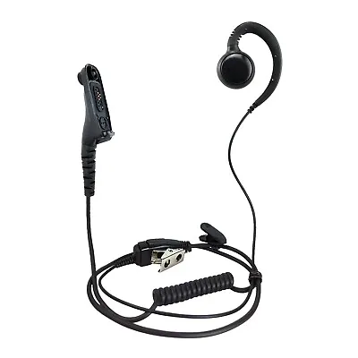 C-Shape Swivel PTT Mic Earpiece For Motorola Radios XPR7550 XPR7580e APX6000 • $17.99