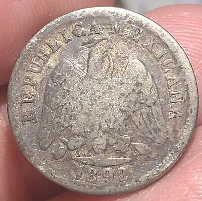 MEXICO City KM403.7 10 Centavos 1892 MoM Silver • $5