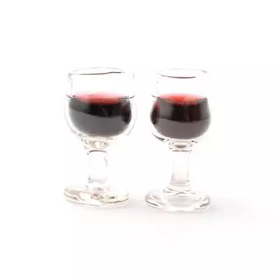 Dollhouse Miniature Glasses Of Red Wine 1:6 Scale Set Of 2 • $6.99