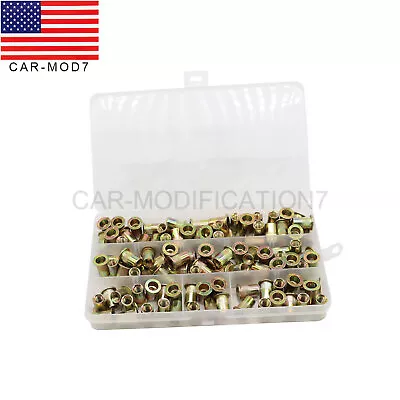 Stock 100pcs M6 X 1 X 15mm LFK Steel Rivet Nut Rivnut Insert Nutsert • $11.45