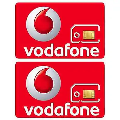 £1.45 • Buy 2x Vodafone Pay As You Go SIM Card Micro Nano Adapter For IPhone IPad Samsung