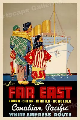 1936 “Far East Canadian Pacific” Vintage Style Steamship Travel Poster - 16x24 • $13.95