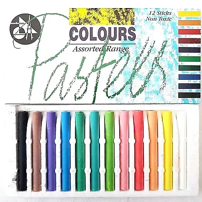 12 Set Jakar Assorted Multi Colour Artist Pastels Art Sketching Drawing Sticks • £7.20