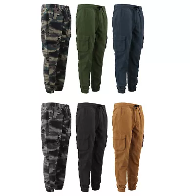 Men's Premium Outdoor Joggers Elastic Waist Casual Cargo Pants • $28.30