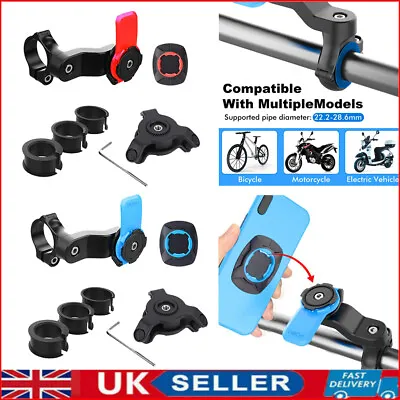 Phone Holder Quad Lock Out Front Motorcycle Bike Twist Holder W/ Shock Absorber • £8.99