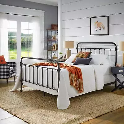 Giselle Antique Dark Bronze Iron Bed By INSPIRE Q Classic • $316.69