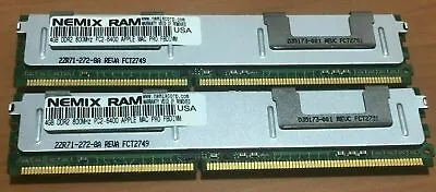 Nemix RAM 8GB (2X4GB) DDR2 800MHz PC2-6400 APPLE MAC PRO FBDIMM Memory • $49.95