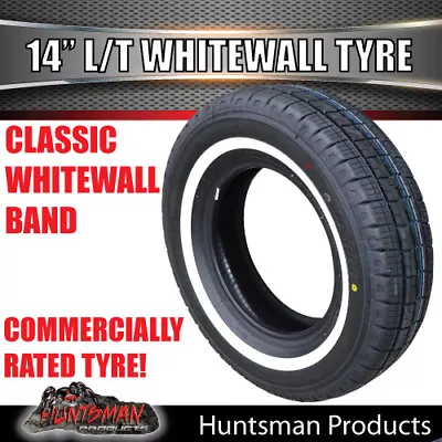 14  Whitewall 185r14c Comforser Tyre. 25mm Line 185 14 Commercial White Wall • $103