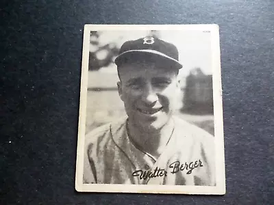 1936 Goudey Baseball WALTER BERGER - Centered / EXC  (WIDE RIGHT CARDS) • $29.99