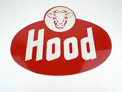 Vintage Hood Dairy Ice Cream Truck Sign Painted Milk Cow Farm 13  Original • $198