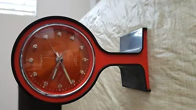 Retro RHYTHM Pedestal Alarm CLOCK BICOLOR! Vintage • $99