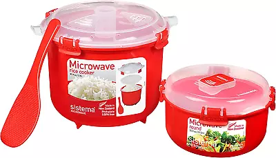 Microwave Rice Cooker And Steamer Bowl For Vegetables With Steam Release Vent • $57.17