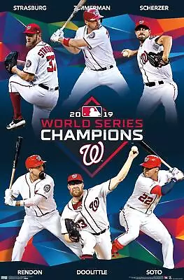 Washington Nationals 2019 WORLD SERIES CHAMPIONS Official 22x34 Wall POSTER • $22.49