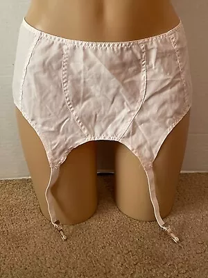 Vtg Pale PINK Garter Belt Size 31 XL Large Cotton Polycotton • $18.99