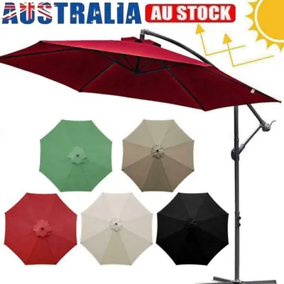 $31.75 • Buy 2/2.7/3m Replacement Garden Parasol Canopy Cover 6/8Arm Umbrella Sunshade Tent