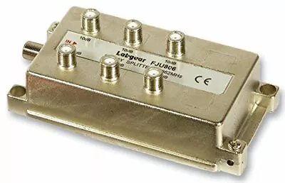 Labgear FJU806 6 Way RF Satellite TV Signal Splitter F-Plug Connections • £9.99