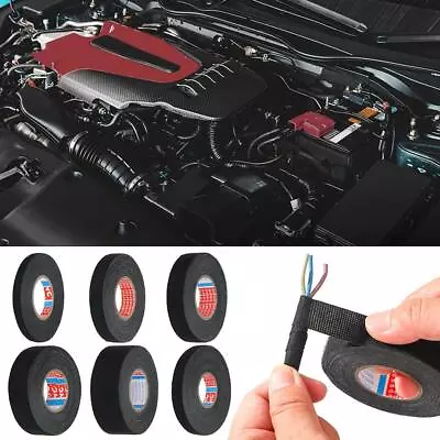 Automotive Wrapping Tape Wire Harness Tape Heat-resistant Cloth Fabric Adhesive • £3.49