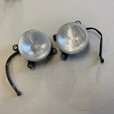 VW MK1 Mk2 Jetta Golf Rabbit  Fog Light Pair Round Fog Headlights Oem • $120