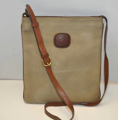 RARE Vintage Ghurka Marley Hodgson #204 Canvas W/ Leather Slim Crossbody Bag  • $159.95