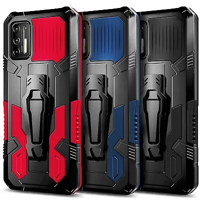 Case For Motorola Moto G Stylus 2021 Shockproof Belt Clip Stand + Tempered Glass • $9.99