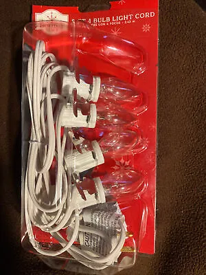 Holiday Time 8ft Holiday Village 4 Bulb Light Cord With Switch • $16.75
