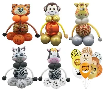 Animal Balloons Monkey Lion Tiger Jungle Safari Birthday Party Balloon Decor • $5.29