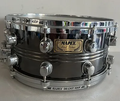 Vintage Mapex Steel Deluxe Black Panther Snare 7.5x14 RARE • $318.74